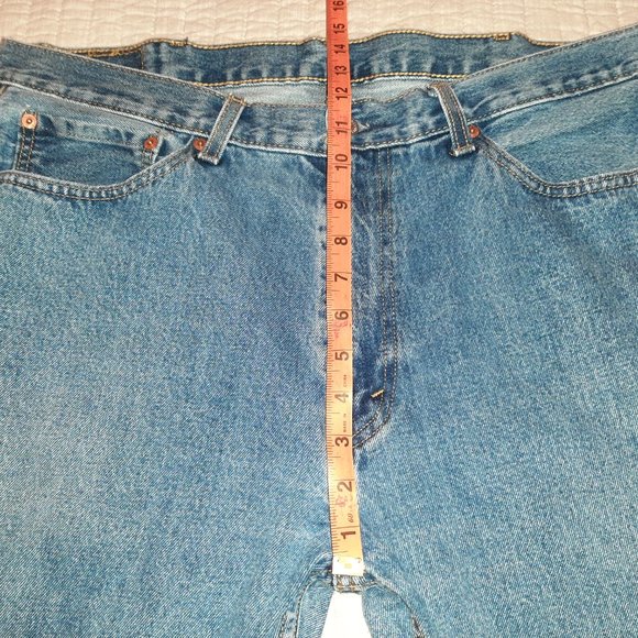 Levi's 505 Men's Jeans 38x32 100% Cotton Regular/Straight Medium-Washed - Picture 9 of 11